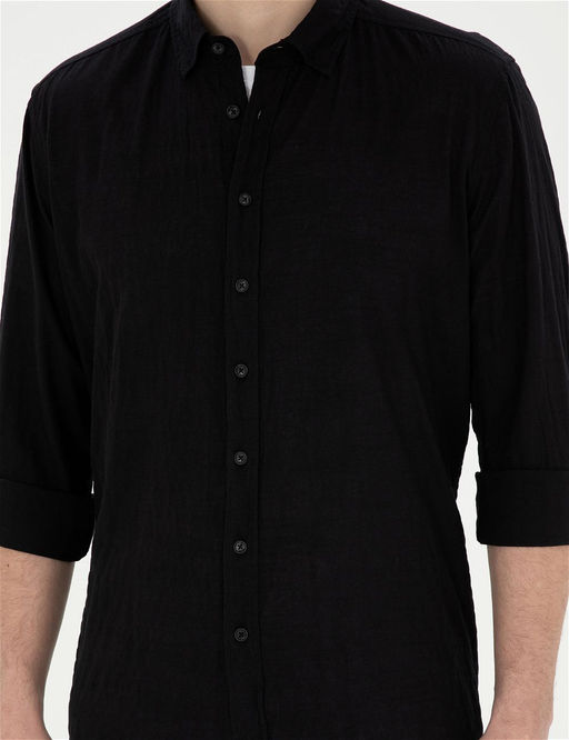Siyah Regular Fit Uzun Kollu G_mlek - Pierre cardin фото 6