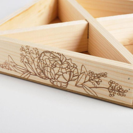 Ящик-кашпо подарочный «Цветы», 20 × 20 × 4,5 см