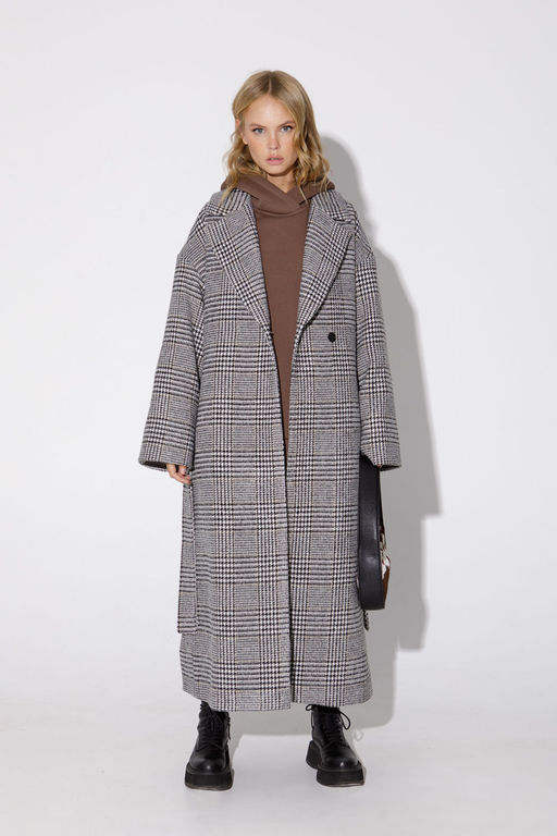 Пальто Pirs 4990 клетка  фото 5