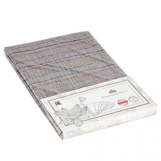 Скатерть 145х145см "Рональдо" беж, длина стола до 110см, на 4 персоны, рогожка, хлопок 171г/м2, упаковка классическая 28х41см, "Домашняя мода" (Россия)