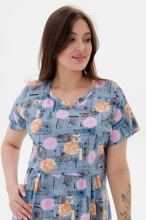 Платье женское из кулирки Миранда астра макси - Амадэль фото 6