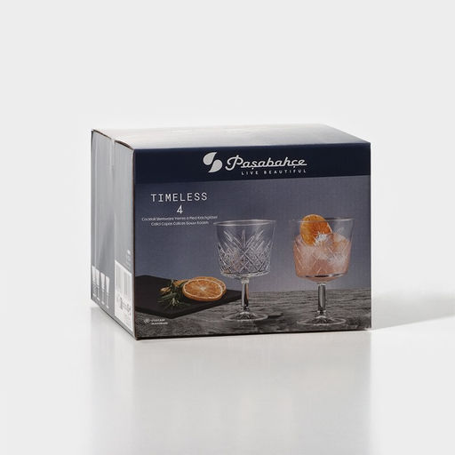 Бокалы для вина Paşabahçe Timeless, 260 мл, набор 4 шт., стекло, прозрачные