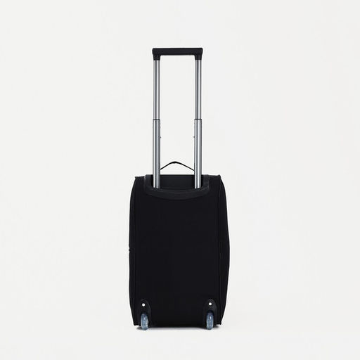 Сумка дорожная на молнии, на колёсах, 2 наружных кармана, цвет чёрный - Simaland фото 3