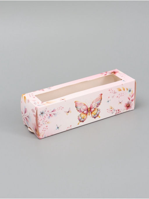 Цена за 5 шт. Коробка подарочная для макарун «Только для тебя», 18×5.5×5.5 см