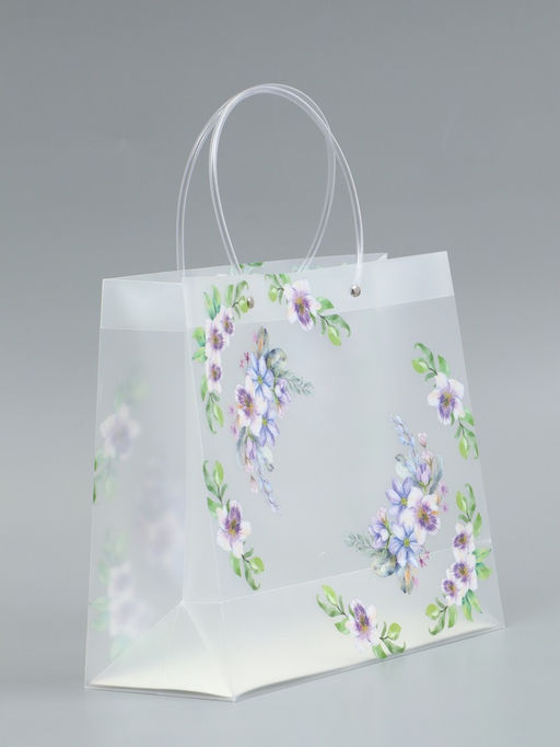 Пакет подарочный прозрачный , "Счастье" 30 х 26 х 12