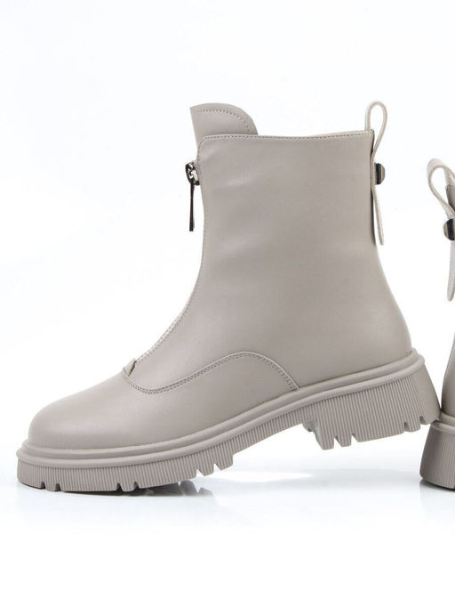 04-PA183-2Z LT. GRAY Ботинки зимние женские (натуральная кожа, 100% шерсть)