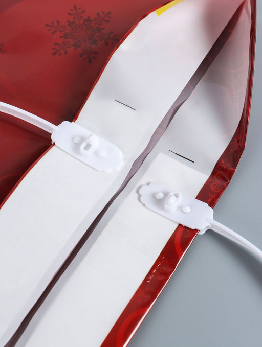 Цена за 5 шт. Пакет подарочный новогодний «Золотые звезды», полиэтиленовый с пластиковой ручкой, 37×35 см