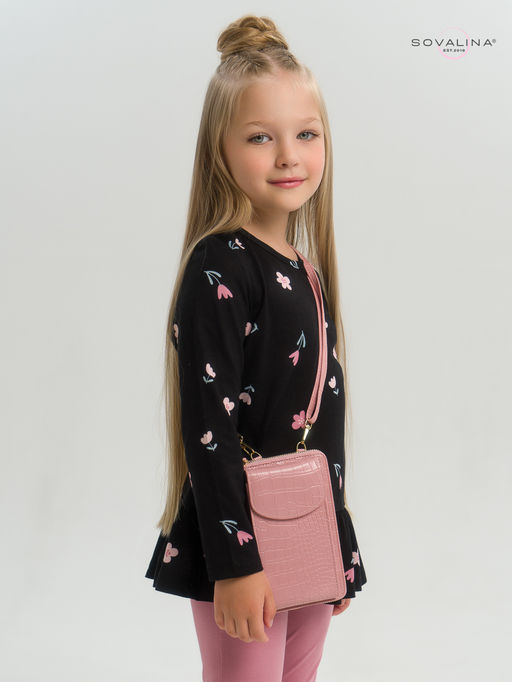 Костюм Алиса тюльпаны на черном-сухая роза - Sovalina фото 10