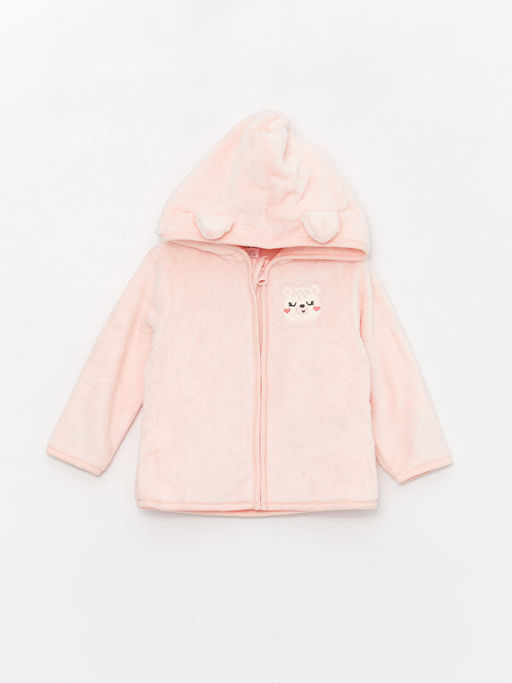 Kap??onlu Uzun Kollu K?z Bebek Fermuarl? Sweatshirt ve Pantolon 2li - Waikiki фото 2