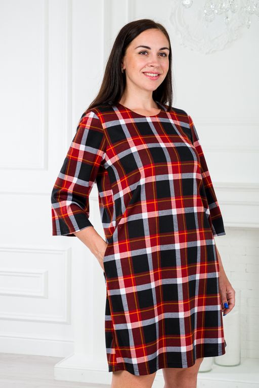 Платье женское из милано Амалия клетка - Амадэль фото 10