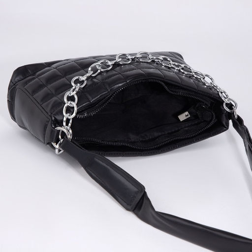 Сумка-багет на молнии, цвет чёрный - Simaland фото 5