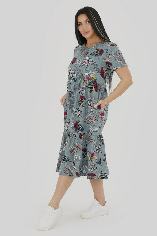 Платье женское арт. Пл-25 зеленое - Милана фото 3