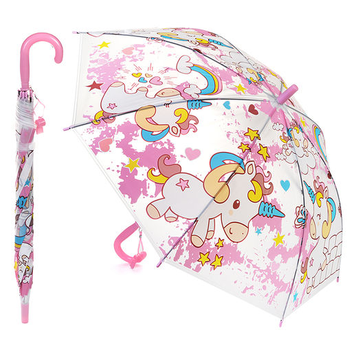 Зонт детский "Страна единорогов" (50см.) розовый