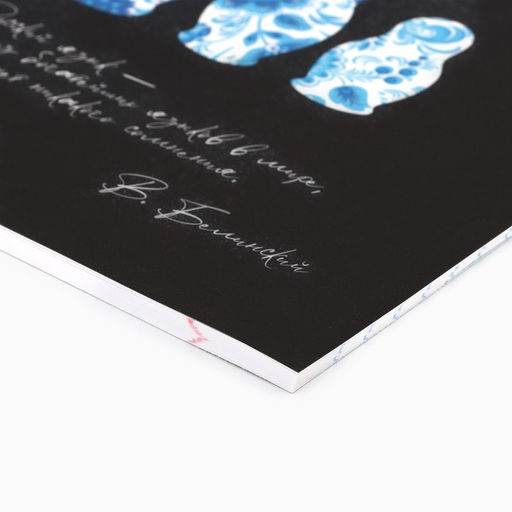 Тетрадь в линейку, предметная, 48 л., на скрепке, А5 «Силуэт. Русский язык»