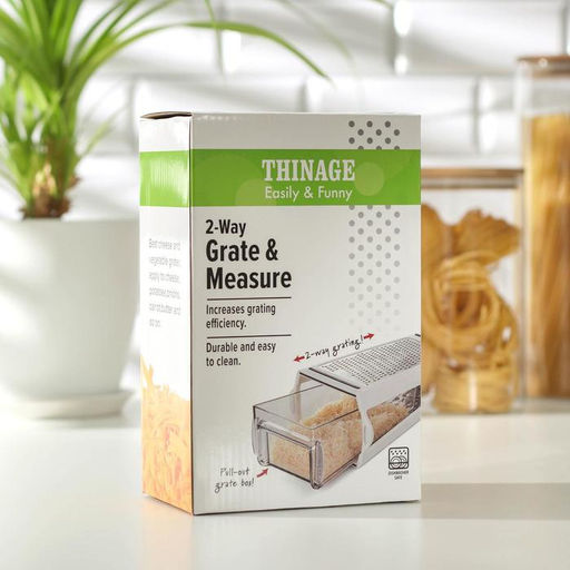 Тёрка с контейнером «Умелец», 13.5×9×21.5 см, ABS-пластик, нержавеющая сталь, цвет белый