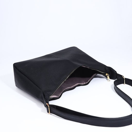 Сумка-мешок на молнии, цвет чёрный - Simaland фото 4