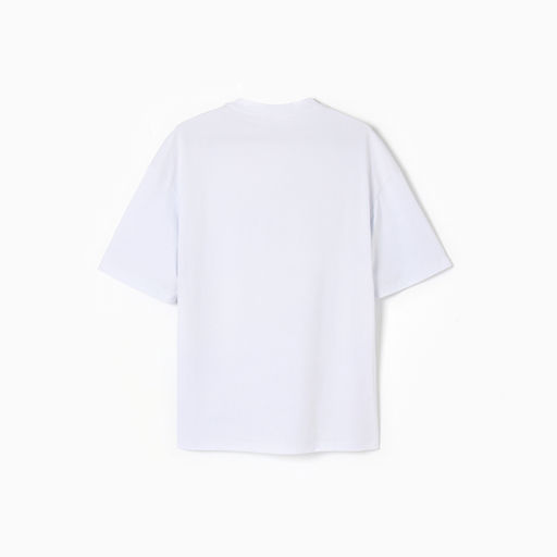 Футболка мужская из органического хлопка MINAKU OVERSIZE FIT: белая, р-р 52