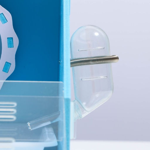 Клетка-переноска для грызунов,акриловая, голубая, 29 х 23,5 х 22 см - Пижон фото 6