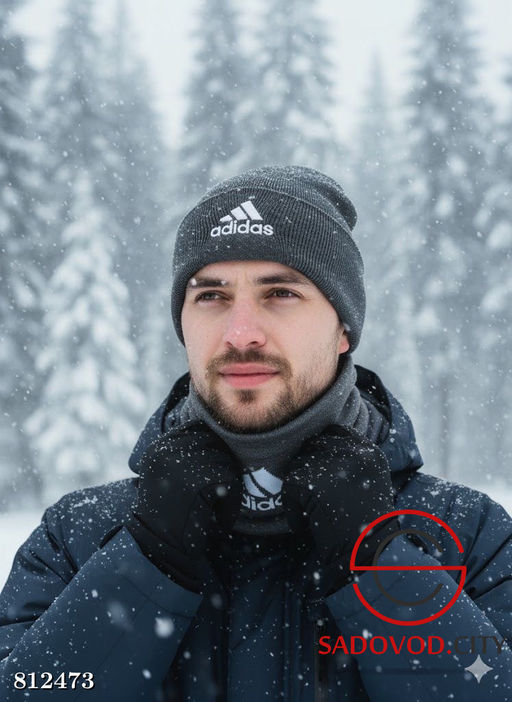 Мужская шапка+Снуд Nike комплект