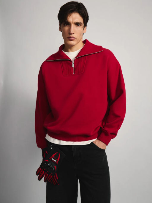 Толстовка relax fit на молнии / Zarina  фото 2