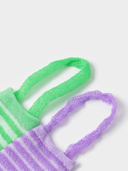 Цена за 2 шт. Мочалка - лента для тела Доляна, 43×12 см, жёсткая, узкая, МИКС