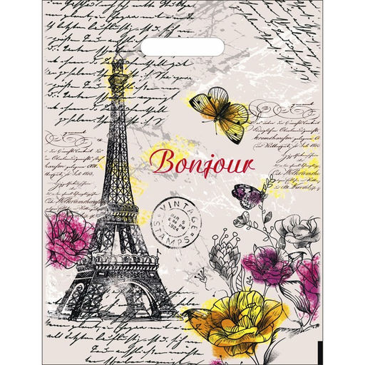 Цена за 50 шт. Пакет «Елисейские поля», полиэтиленовый с вырубной ручкой, 35 мкм, 30×40 см