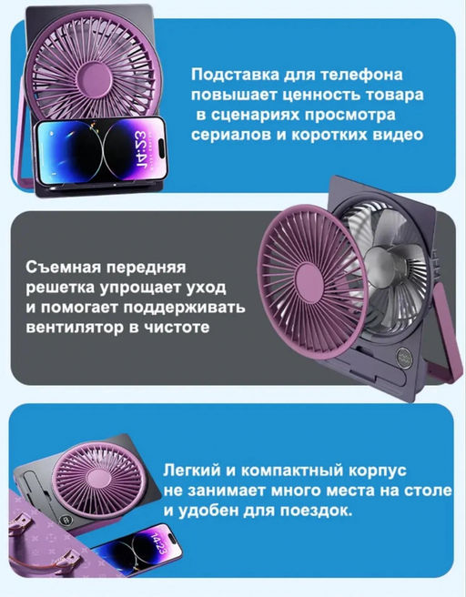 Вентилятор настольный (3777)