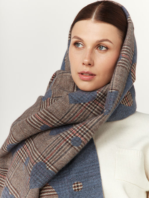 в составе ШЕРСТЬ и КАШЕМИР Большой, мягкий, теплый однотонный двусторонний палантин. - Tantino фото 8