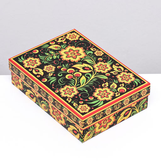 Цена за 5 шт. Коробка картонная без окна Хохлома, 21 х 15 х 7 см - Simaland фото 2