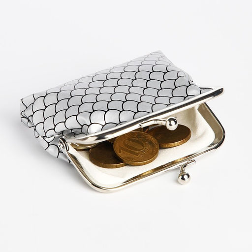 Кошелёк на фермуаре, цвет серебро - Simaland фото 4