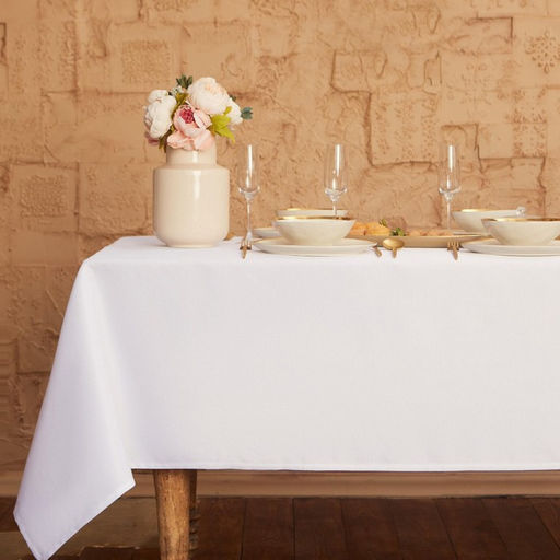 Скатерть «Этель» Cozy, 150×300 ±3 см, белая, плотность 192 г/м², хлопок с ВГМО