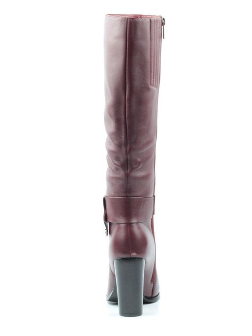 02-K48-A4 WINE RED Сапоги зимние женские (натуральная кожа, натуральный мех (еврозима)) - Фабричный китай фото 10