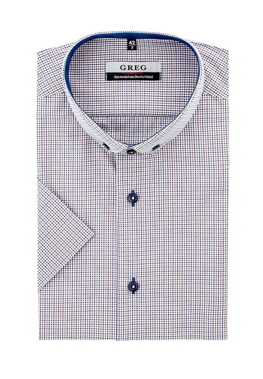 Сорочка мужская короткий рукав GREG 524/109/7489/Z/b/1  фото 2