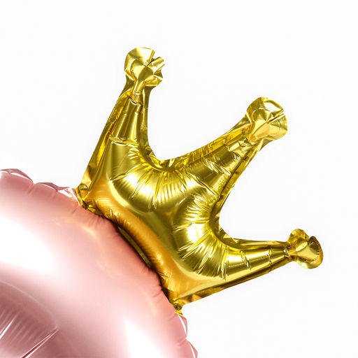 Воздушный шар фольгированный 42" «Цифра 2 с короной», на подставке