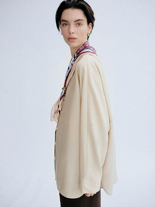 Hakim Yaka Oversize Kad?n G?mlek Tunik