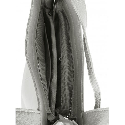 Сумка женская натуральная кожа JRP-3173-9, 1отд+карм/пер, 2плеч/ремня, св.серый 264356 - Adelia фото 3