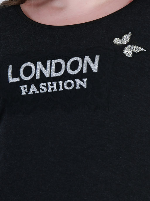 Туника трикотажная серая длинная - Almond фото 4