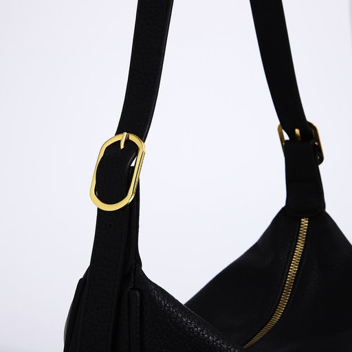 Сумка-багет на молнии, цвет чёрный - Simaland фото 4