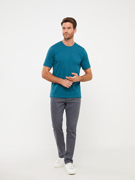 Bisiklet Yaka Penye Erkek Ti??rt