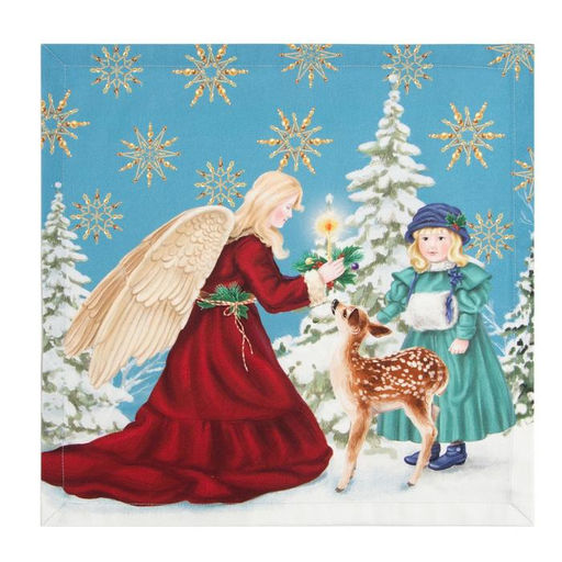 Набор салфеток сервировочных «Этель» Christmas time, 4 шт., синие, 40×40 см
