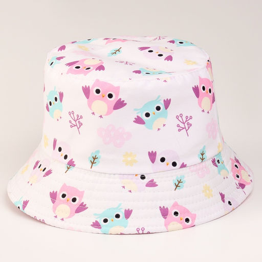 Панама детская «Совята», белая, р-р 48-50