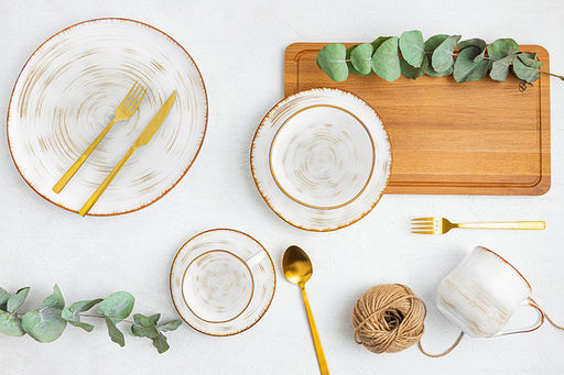 Чайная пара 2 пр. 450 мл 14*11*8,5 см Кантри, натуральный, фарфор - Elan gallery фото 8