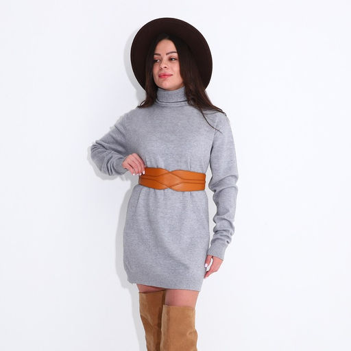 Ремень женский на кнопках, ширина 8 см, цвет коричневый - Simaland фото 4