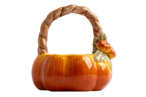 Конфетница, 21х21 см, керамика, оранжево-зеленая, Тыква, Bright pumpkin - Anna lafarg фото 2