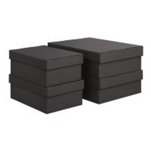 VAL CG-B-BC-2F2Lmono Короба картонные,2шт.-25*33*9 см, 2шт.-16.5*25*9 см, моно, черный, CLASSIC GREY, шт