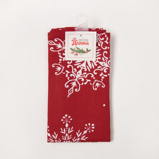 Полотенце Доляна Белые снежинки 40х70 см, 100% хлопок, 164 г/м2  фото 5