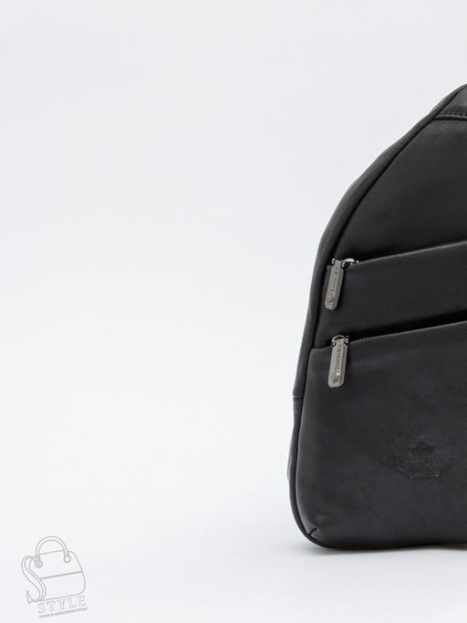 Рюкзак мужской кожаный 1772Z black Zinimsk