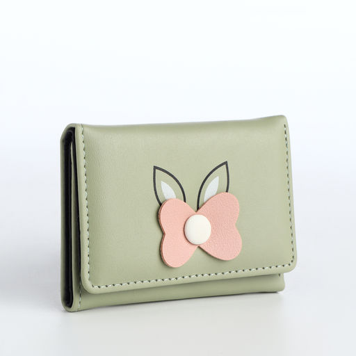 Кошелёк на кнопке, зелёный