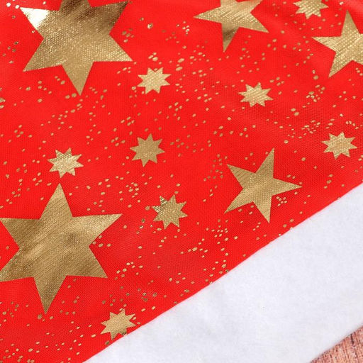 Колпак новогодний Звёзды большие глянец, красно-золотой - Зимнее волшебство фото 2