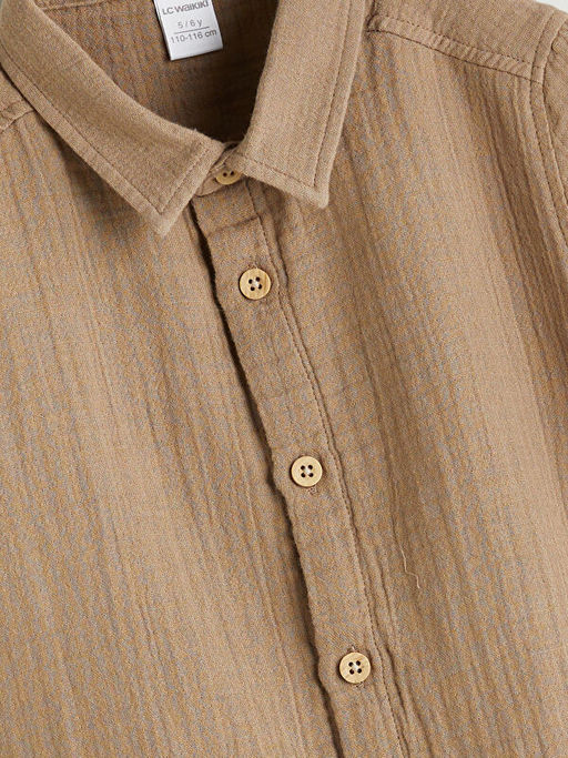 Basic Pamuklu Erkek ?ocuk G?mlek